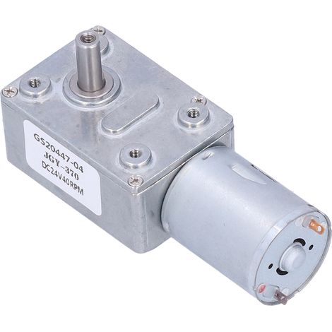 24-V-Gleichstrom-Schneckengetriebemotor mit Regler, hohes Drehmoment, Miniaturgetriebe für Roboter und elektronische Schlösser, 24 V, 40 U/min (1/5)