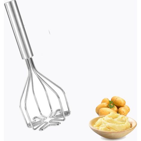 Schiacciapatate in acciaio inox - Per patate, carote e verdure - Ideale per cucinare in casa, utensili da cucina e pentole (1/5)