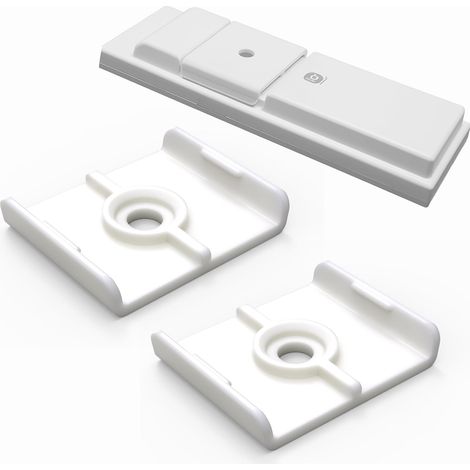 Lot de 2 support muraux compatibles avec télécommande de volet roulant 860963 - Support blanc compatible avec la commande (1/3)