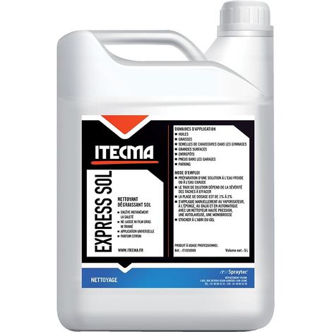 Nettoyant dégraissant sol Express sol bidon de 5 litres - ITW SPRAYTEC ITECMA