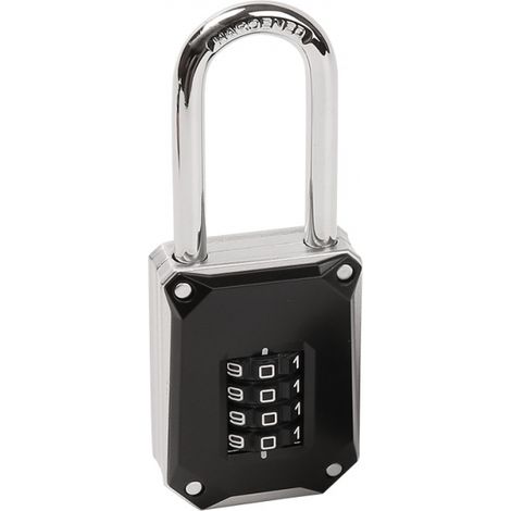 Cadenas à combinaison noir robuste, cadenas à anse de 57 mm de long