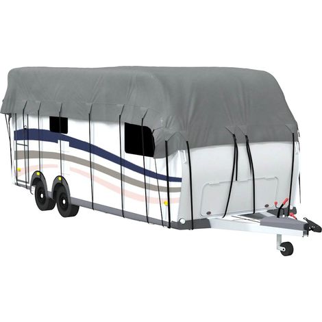 Housse de toit de caravane gris 700x300 cm tissu non tissé