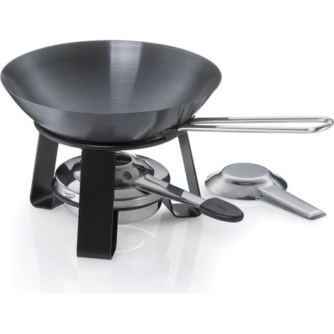 Wok miniature Kela Joy avec chauffe-plats, acier, diamètre 18 cm (1/4)