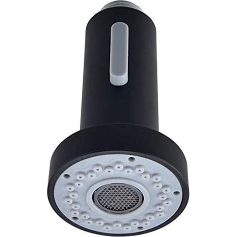2-Funktionen Küchenspüle Wasserhahn Kopf Ersatz - Ausziehbarer Sprühkopf für Küchenarmatur, Küchenarmatur Düse Ersatzteil, Stecker G 1/2 (schwarz) (1/3)