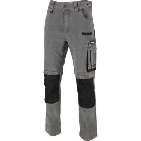 Jeans grigi elasticizzati con cuciture rinforzate, "S", CE, lahti (1/5)