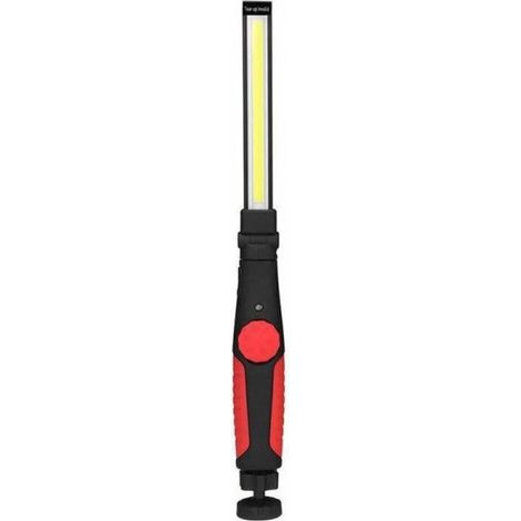Lampe de travail LED rechargeable avec aimant et USB rechargeable, lampe d'inspection pour atelier domestique, camping en plein air, randonnée (rouge) (1/5)
