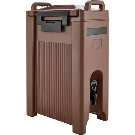 Distributeur de Boissons Isolé 19L, Chaud/Froid avec Robinet et Poignée, Qualité Alimentaire pour Thé, Café et Eau en Cafés et Restaurants, Marron (1/5)