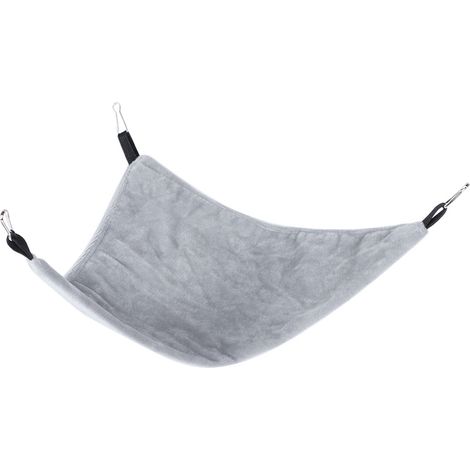 Petit hamac suspendu triangulaire pour petits animaux de compagnie : écureuil, hamster, planeur de sucre, cochon d'Inde (gris) (1/5)