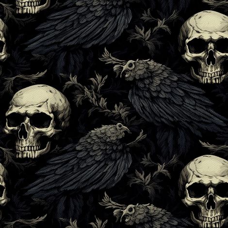 Tela Oxford decorativa para exteriores - Motivo de calavera I DX4901 (1/5)