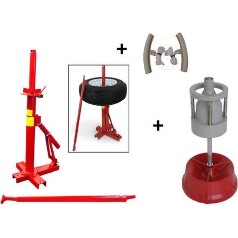 Démonte Pneu manuel Auto 13 à 21'' + Equilibreuse manuelle portable + 2 Protections Jante