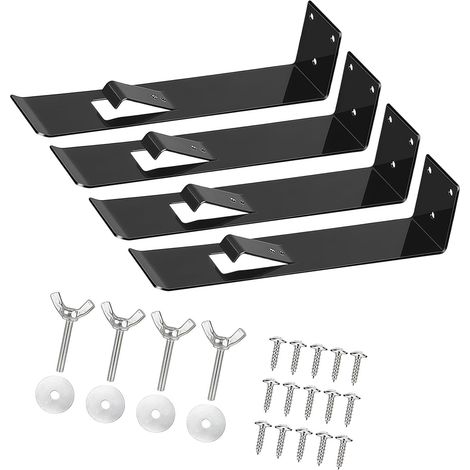 De et sur arbre pour statue de hibou, lot de 4 matériel de avec bras plat, vis incluses pour l ' installation sur planche, matériel de de sur arbre de (1/5)