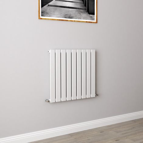 AICA Flat Panel Radiator Designer Central Heating Horizontal 600x612mm Single White