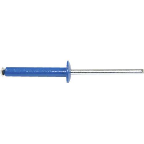 Los von 50 blauen GOSTAR TRS Standard-Sprengnieten DEGOMETAL - 4 x 16 mm