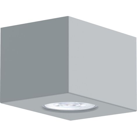 LUMICOM  MANHATTAN S Plafoniera, 1X GU10, max 33W, metallo, grigio, 10x10cm