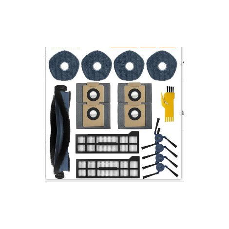 Kit de repuestos para el robot aspirador EUFY X10 PRO, juego de 16 piezas (1 cepillo principal + 4 cepillos laterales + 2 filtros + 4 almohadillas de fregona + 4 bolsas para el polvo + 1 (1/5)