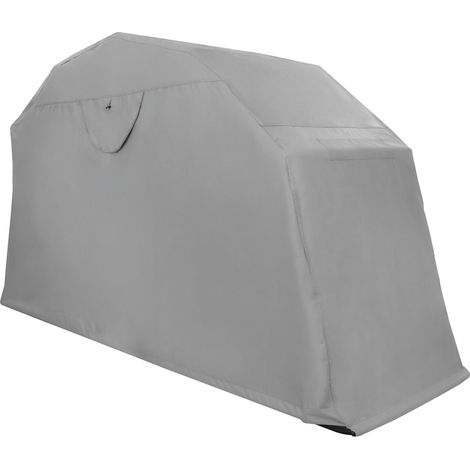 Tente de Rangement Moto Grande Grise Tissu Oxford Acier Imperméable Abri Rangement Jardin Vélo Scooter Housse Garage Anti-UV Boulons Sol Verrouillable 2 Cadenas Clés Sac 1,7 x 1 x 2,9 m (1/5)