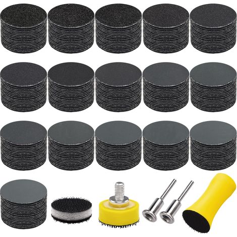 240 Pièces Disques de Ponçage 25mm Disques Abrasif Papier de Verre Sec à L'Eau Feuilles Abrasives Grain 60-10000 pour Bois Métal Miroir Bijoux Polissage (1/5)