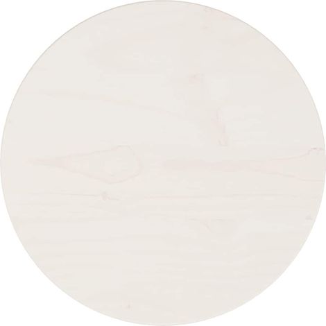 Maison Exclusive - Tischplatte Rund Weiß Ø30x3 cm Massivholz Kief