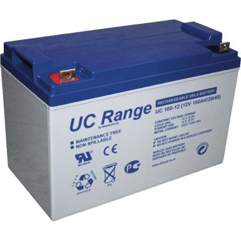 Batterie plomb 12V 100Ah Ultracell gamme UC