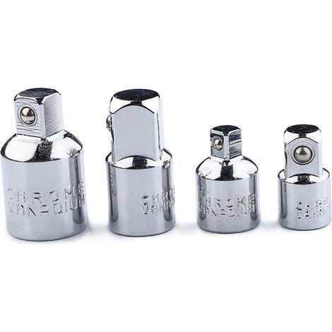 Adaptador de llave de vaso, accesorio adaptador de llave de trinquete, juego de 4 piezas 1/4-3/8-1/2