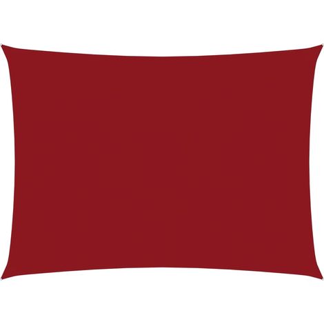 Vela parasol rectangular de tela Oxford 35 x 5 m roja 020009658