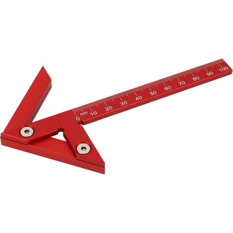 LAN Eosnow Jauge centrale 105mm 45 ° 90 ° règle de ligne en alliage d'aluminium outil de traçage de mesure pour le travail du bois (1/5)