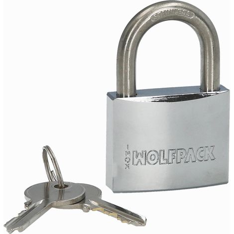 WOLFPACK LINEA PROFESIONAL candado inoxidable arco normal  50mm. (1/5)