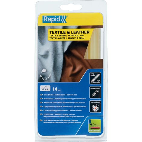 Klebesticks Textil und Leder Ø 12 x 190 mm 14 Stk. Blister Rapid (1/4)
