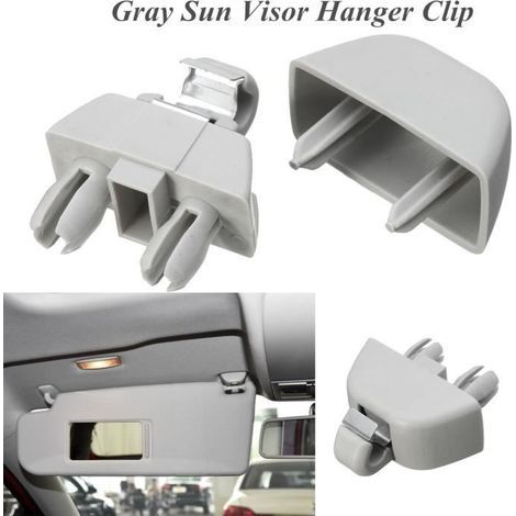 Pare-soleil Intérieur Hanger Holder Clip pour VW Passat B7 Polo UP Skoda Seat Gris-Ywey (1/5)
