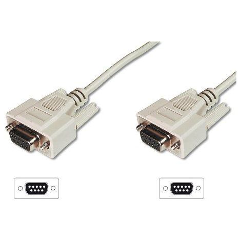 Digitus Seriell Anschlusskabel [1x D-SUB-Buchse 9pol. - 1x D-SUB-Buchse 9pol.] 3.00 m Beige (1/2)