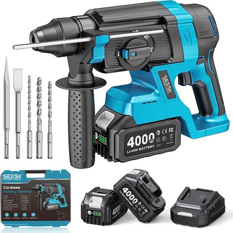 2,8J Marteau Perforateur Sans Fil, SDS Plus, Multifonctionnel 4-en-1 (1/5)