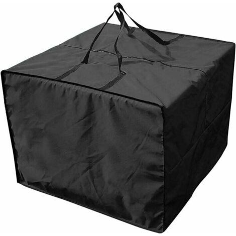 Aufbewahrungstasche und Schutzhülle für Loungekissen, Gartenmöbel, Sofakissen, wasserdichte Tasche für Möbelmatten, strapazierfähige wasserdichte quadratische Aufbewahrungstasche 81 cm x 81 cm x 61 cm