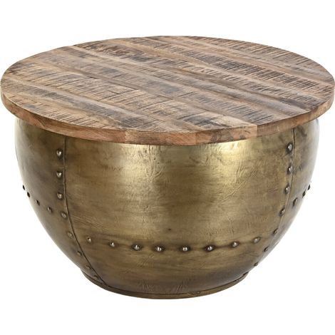 DKD Home Decor Glamour Table basse marron doré (1/4)