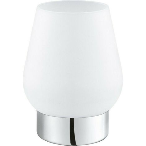 Lampada da Tavolo in Vetro Acciaio Moderna Studio Scrivania E14 Damasco EGLO (1/2)