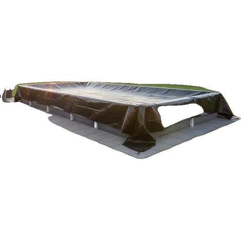 Cubierta para piscina, resistente a los rayos UV, fácil instalación, color negro. (1/2)