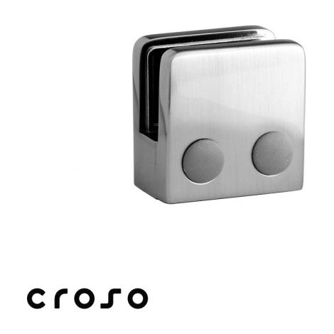 Pince à verre carré L45MM AISI304BR pour support plat - Largeur : 45 mm - Hauteur : 45 mm - CROSO
