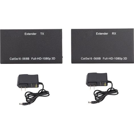 Extenseur de Câble HDMI sur Réseau Cat 5E, Support 1080p 3D HDCP avec Alimentation 100-240V (1/5)