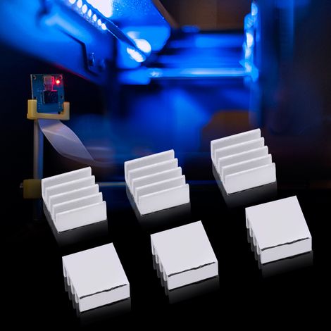 10 Refroidisseurs de puces en aluminium auto-adhésifs pour une dissipation thermique rapide pour imprimantes 3D A4988 (1/5)
