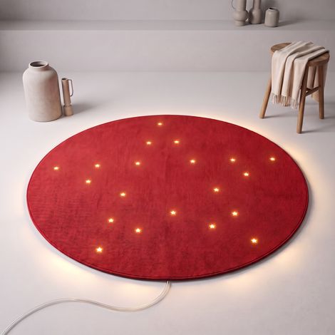 Alfombra roja LED para árbol de Navidad de 90 cm (1/2)