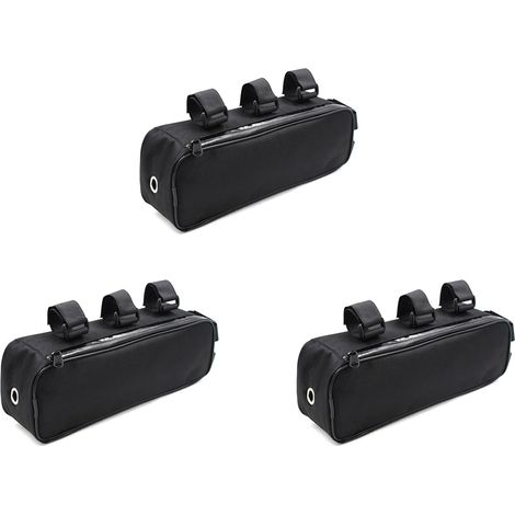 3X Sac de Faisceau de Vélo Contrôleur de Batterie Suspendu Tube Fixe Cadre Sac de Vélo Stockage Li-ION Étanche 32X9X10.5Cm Cyclisme (1/5)