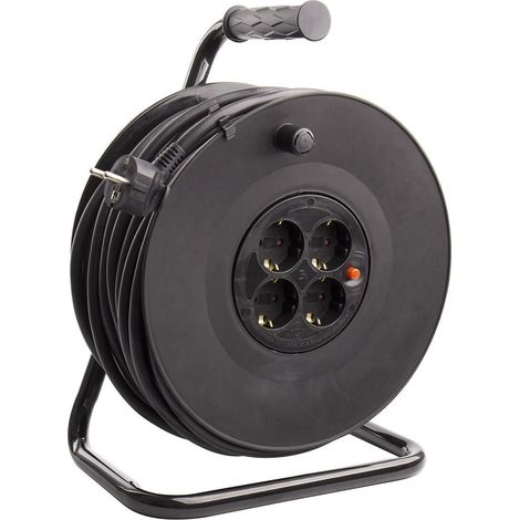 Bobina Prolunga Cavo 40m 3x1,5mm con Sistema Anti-Twist Nero (1/3)