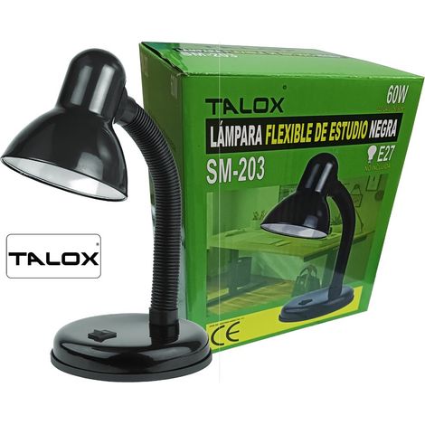 Lampada da studio Talox-lampadina flexo e27 nera sm-203
