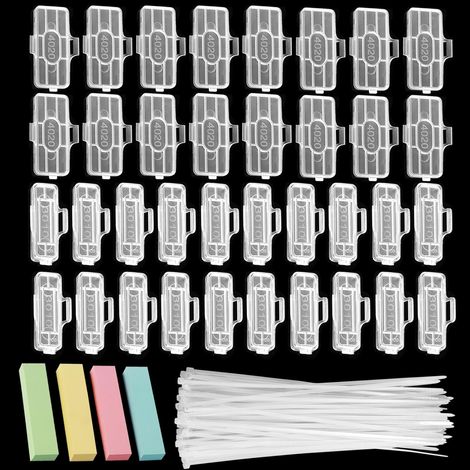 60 Pièces Etiquette Cable, Marquage Serre Cable avec 50 Collier de Serrage et 4 Couleurs Étiqueter, Transparent étiquette Réutilisables pour Le Marquage et La Classification Tous de Câble (1/5)