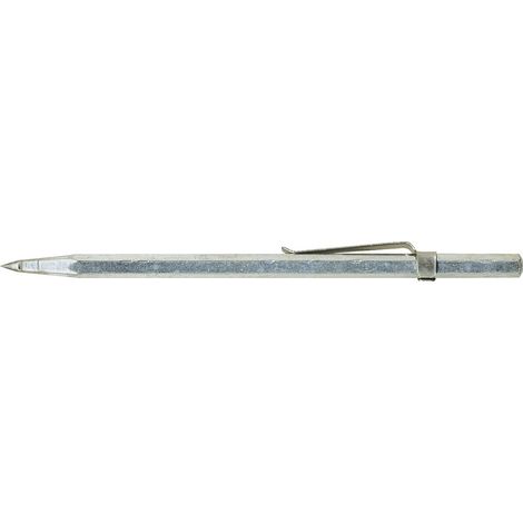 Reißnadel mit Clip - Anreißnadel Metall mit praktischem Ansteckclip - Länge 150mm, Hartmetall