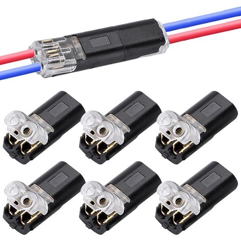 Kabelverbinder, 24 Stück, kein Abisolieren, Klemmenblock, 2-poliger Push-in-Kabelverbinder, schnelle elektrische Verbindung