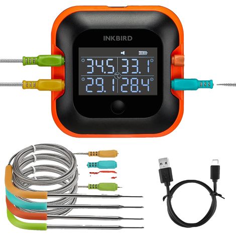 BBQ-Thermometer, Bluetooth-Konnektivität, mehrere Sonden, Wie abgebildet (1/2)