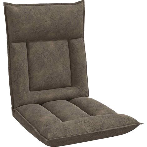 Sillón ajustable Gris oscuro Tela vidaXL (1/5)
