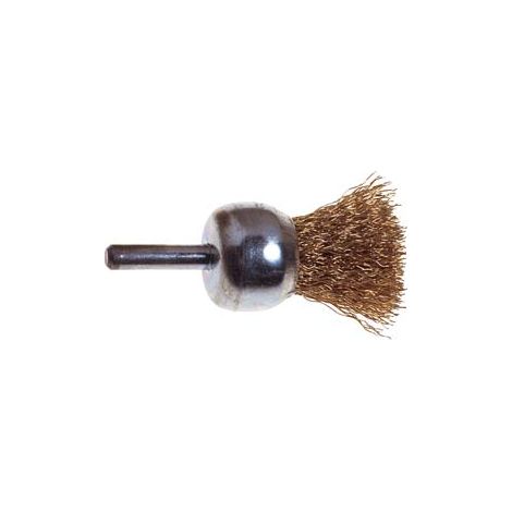 SPAZZOLA  A PENNELLO FILI ACCIAIO- - ø mm.25 codolo mm.6 per trapano PG 478.00 - 5 blister PG