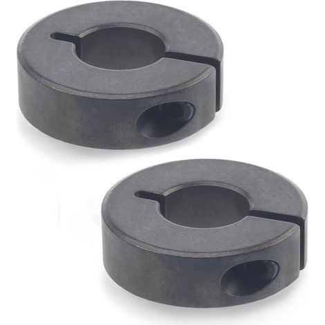 GN 706.2-48-B25-ST 2-48-B25-ST Satz mit 2 dampfoxidierten geteilten Einstellringen, schwarz. Durchmesser d1: 48 mm. Bohrung d2: B25 (1/2)
