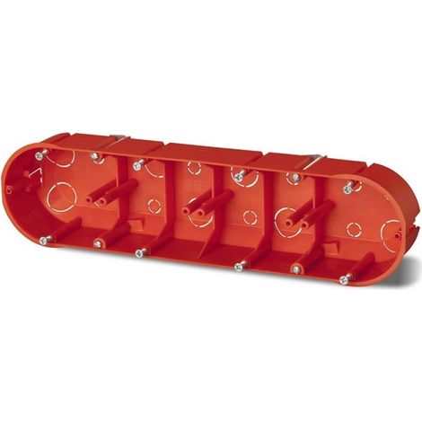 Caja de empotrar PK-4x60, para paredes de pladur, color naranja (1/4)